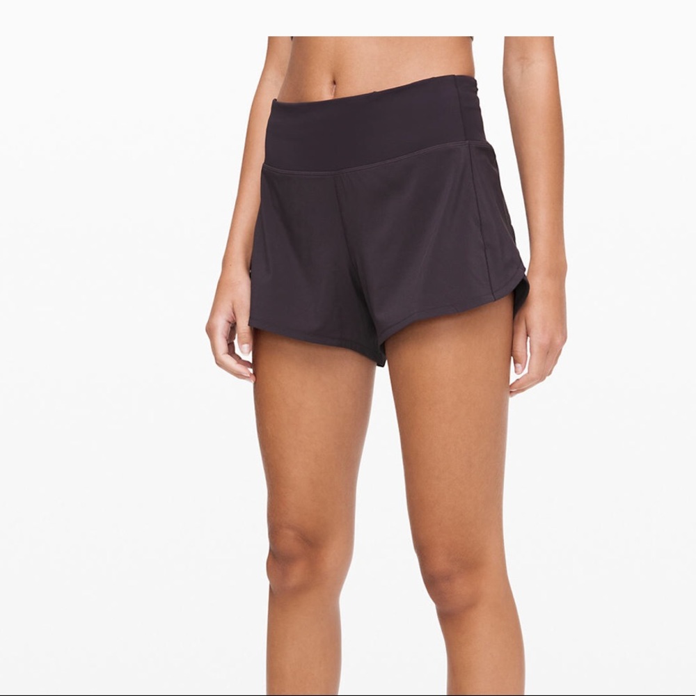 Lululemon Speed Up Short long 4” black size 6